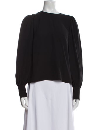 Ulla Johnson Scoop Neck Long Sleeve Blouse