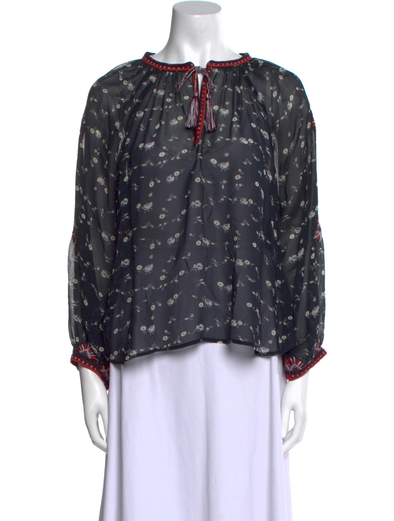 Ulla Johnson Silk Floral Print Blouse