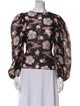 Ulla Johnson Floral Print Bateau Neckline Blouse