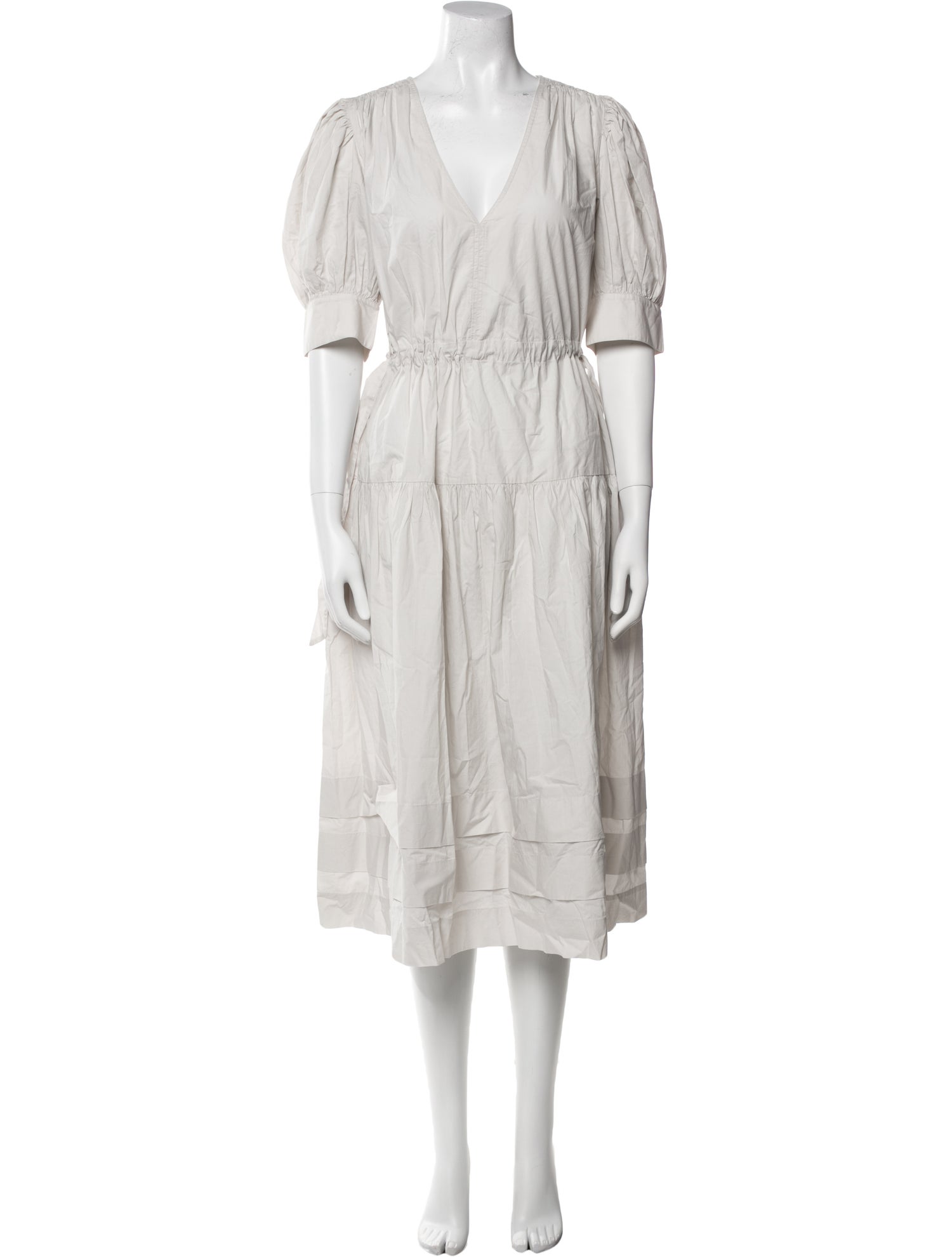 Ulla Johnson V-Neck Midi Length Dress