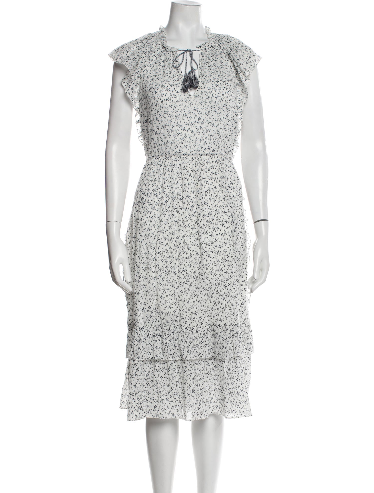 Ulla Johnson Floral Print Midi Length Dress