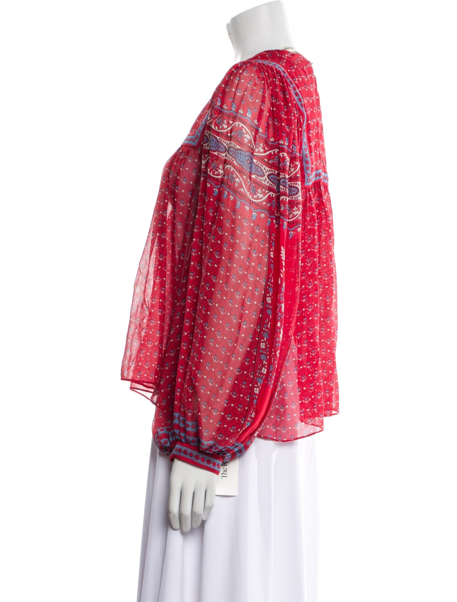 Ulla Johnson Silk Floral Print Blouse