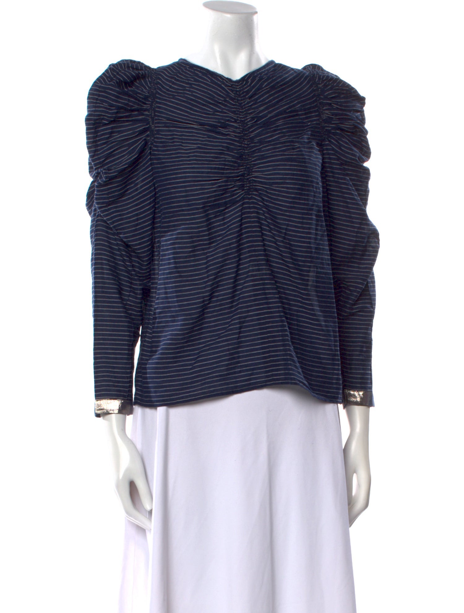 Ulla Johnson Striped Bateau Neckline Blouse
