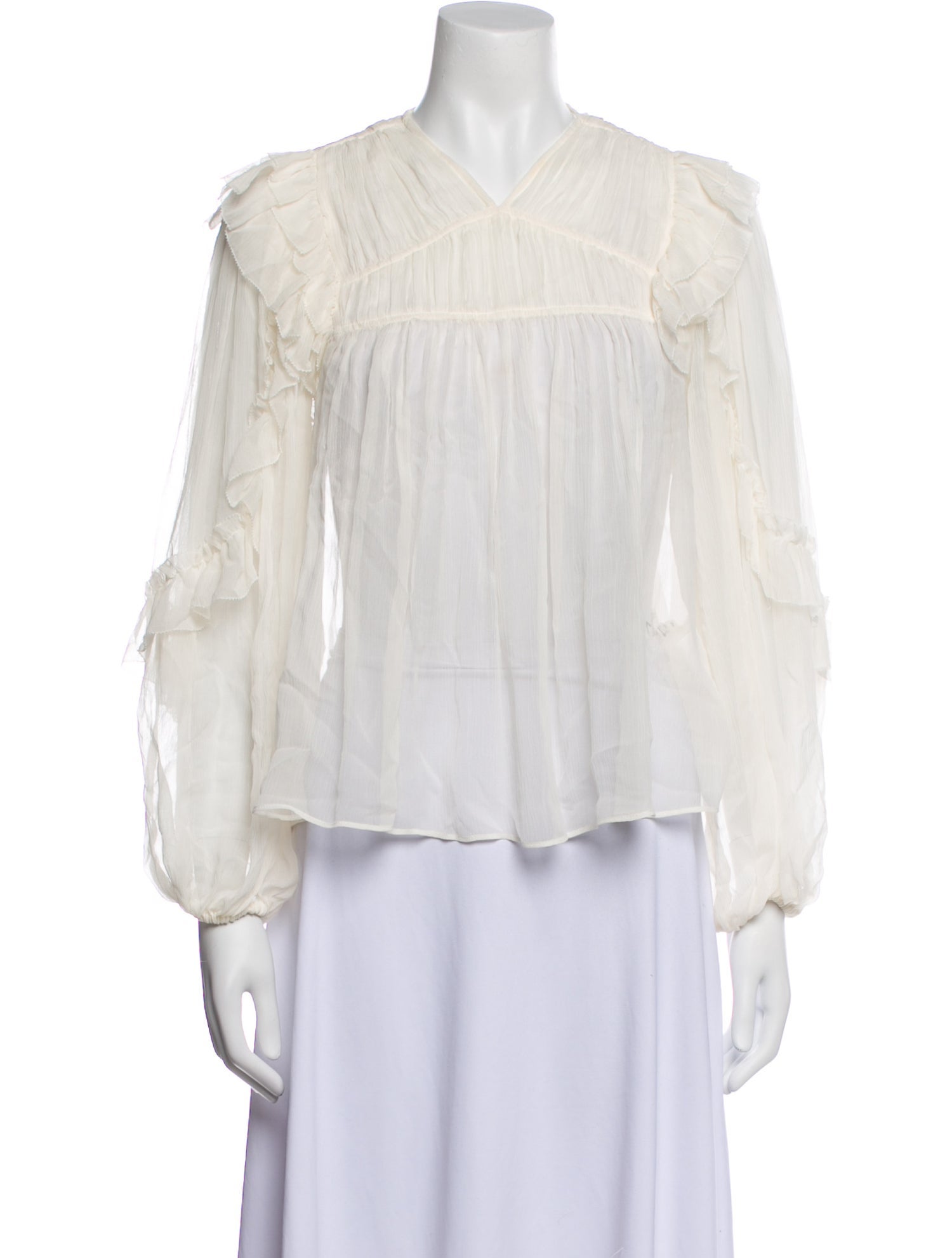 Ulla Johnson Silk V-Neck Blouse