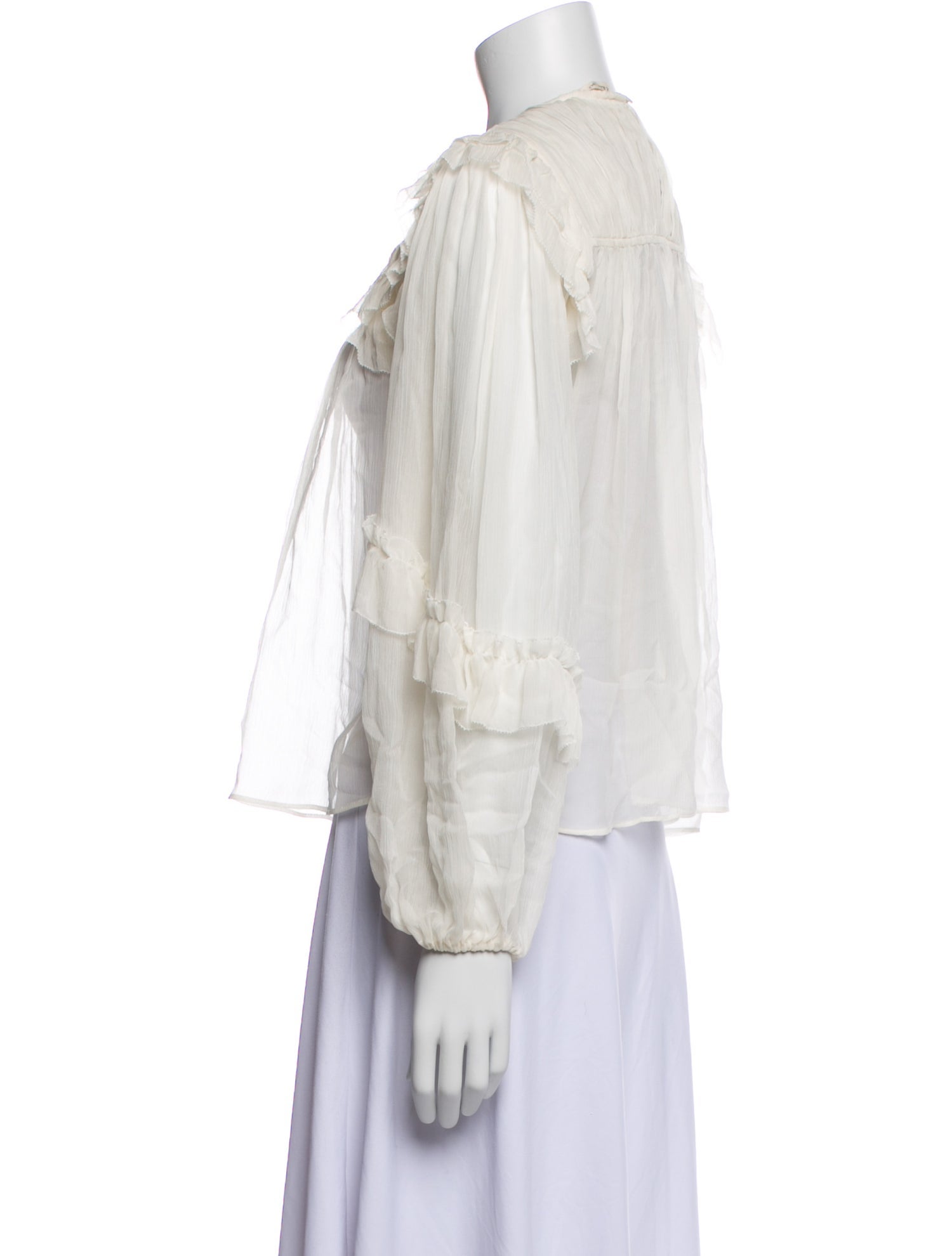 Ulla Johnson Silk V-Neck Blouse