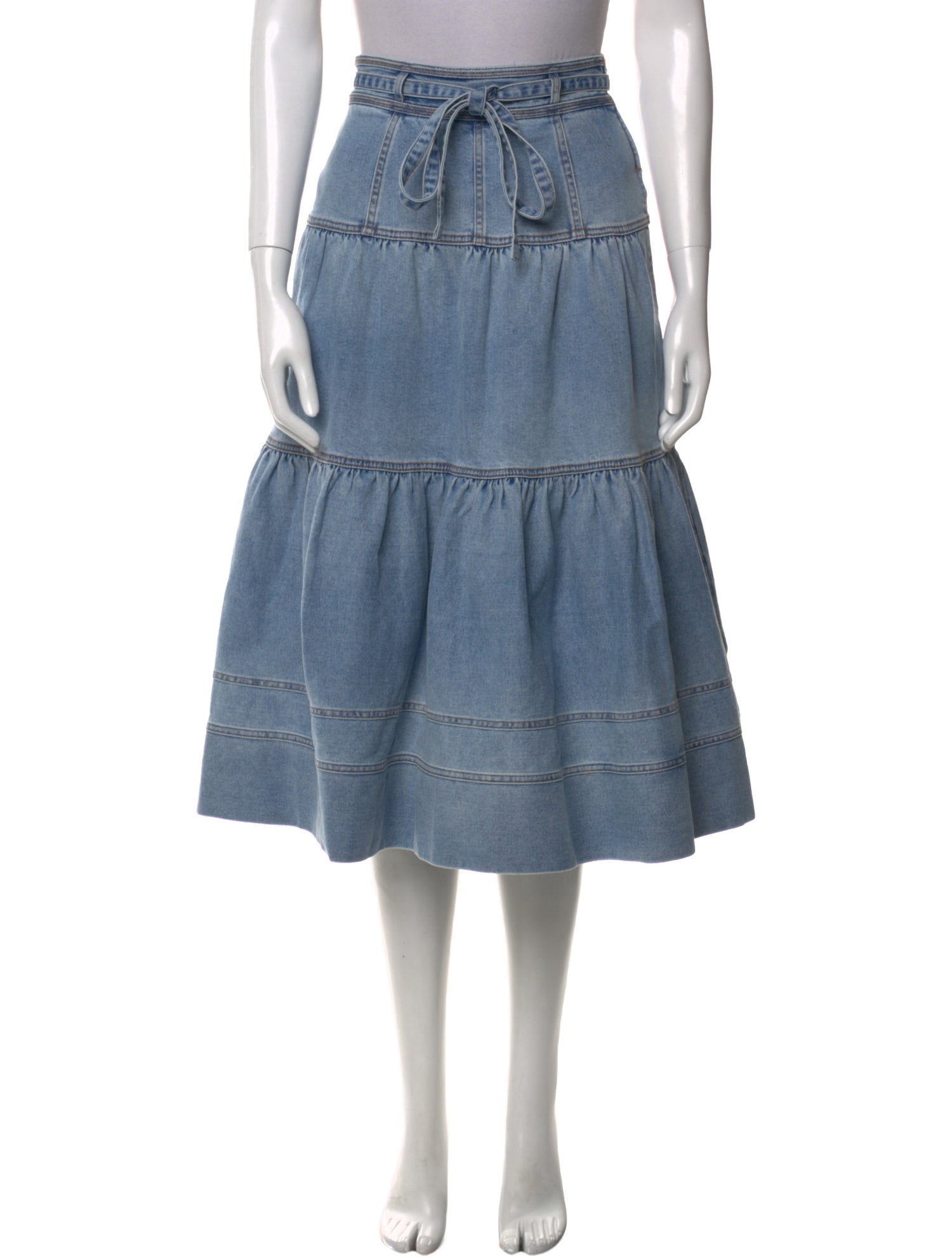 Ulla Johnson Pleated Accents Midi Length Skirt w/ Tags