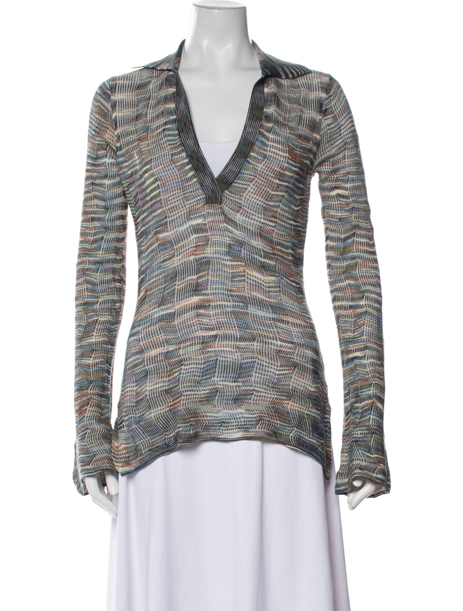 Ulla Johnson Printed V-Neck Sweater