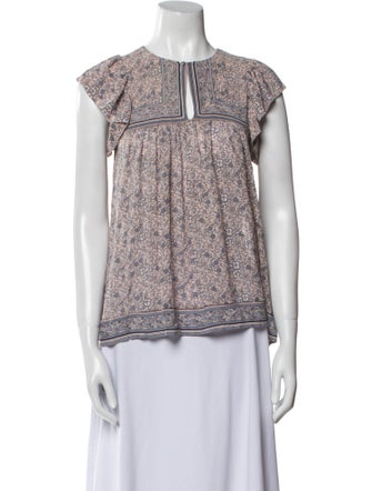 Ulla Johnson Silk Paisley Print Blouse