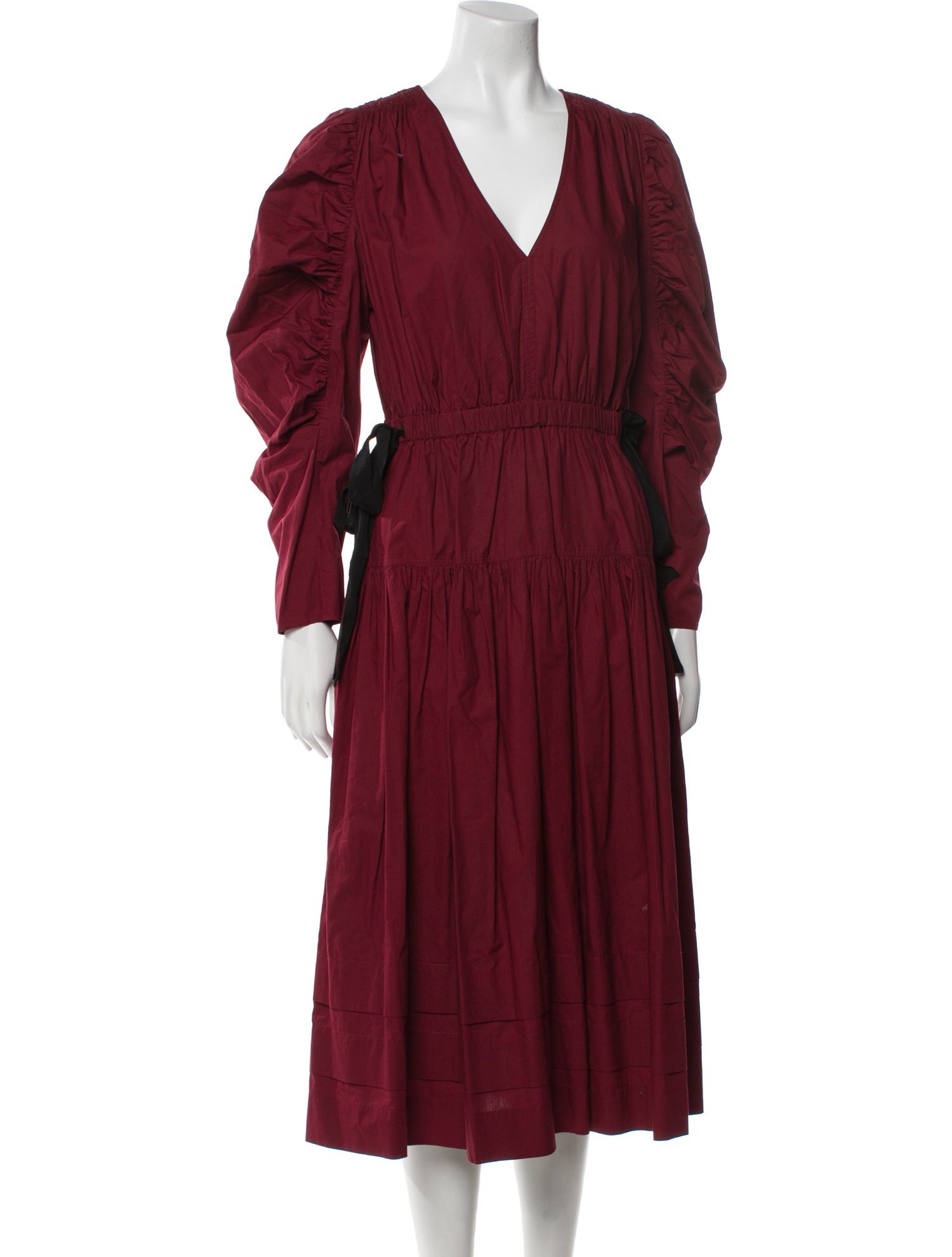 Ulla Johnson V-Neck Midi Length Dress