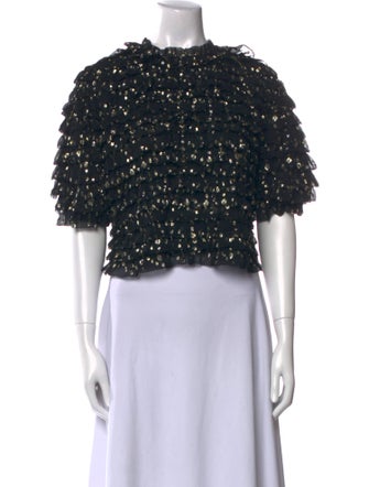 Ulla Johnson Silk Printed Crop Top