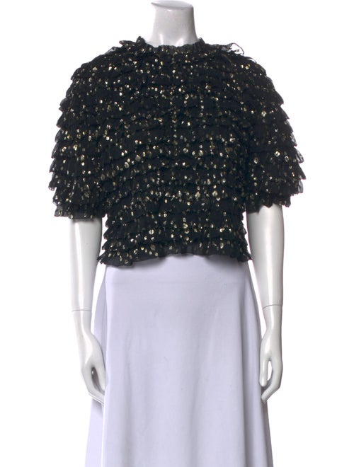 Ulla Johnson Silk Printed Crop Top