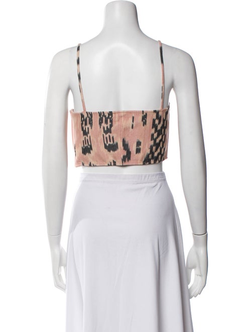 Ulla Johnson Printed Square Neckline Crop Top