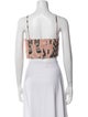 Ulla Johnson Printed Square Neckline Crop Top