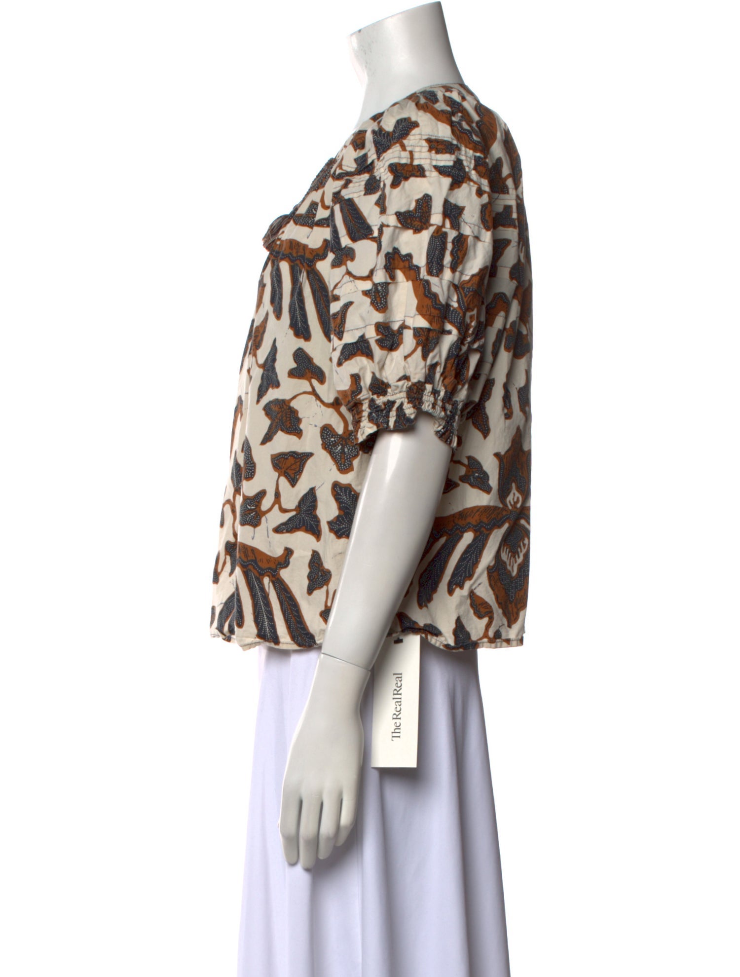 Ulla Johnson Printed Crew Neck Blouse