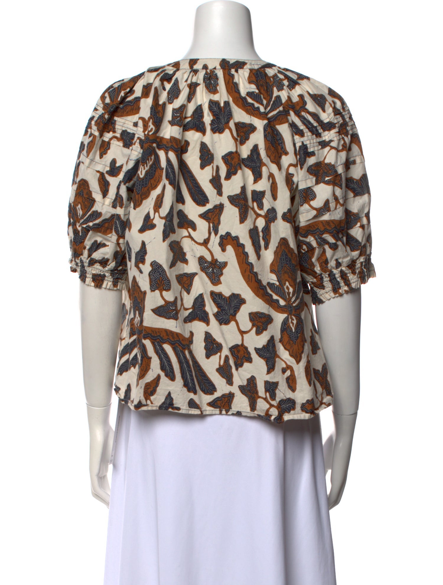 Ulla Johnson Printed Crew Neck Blouse