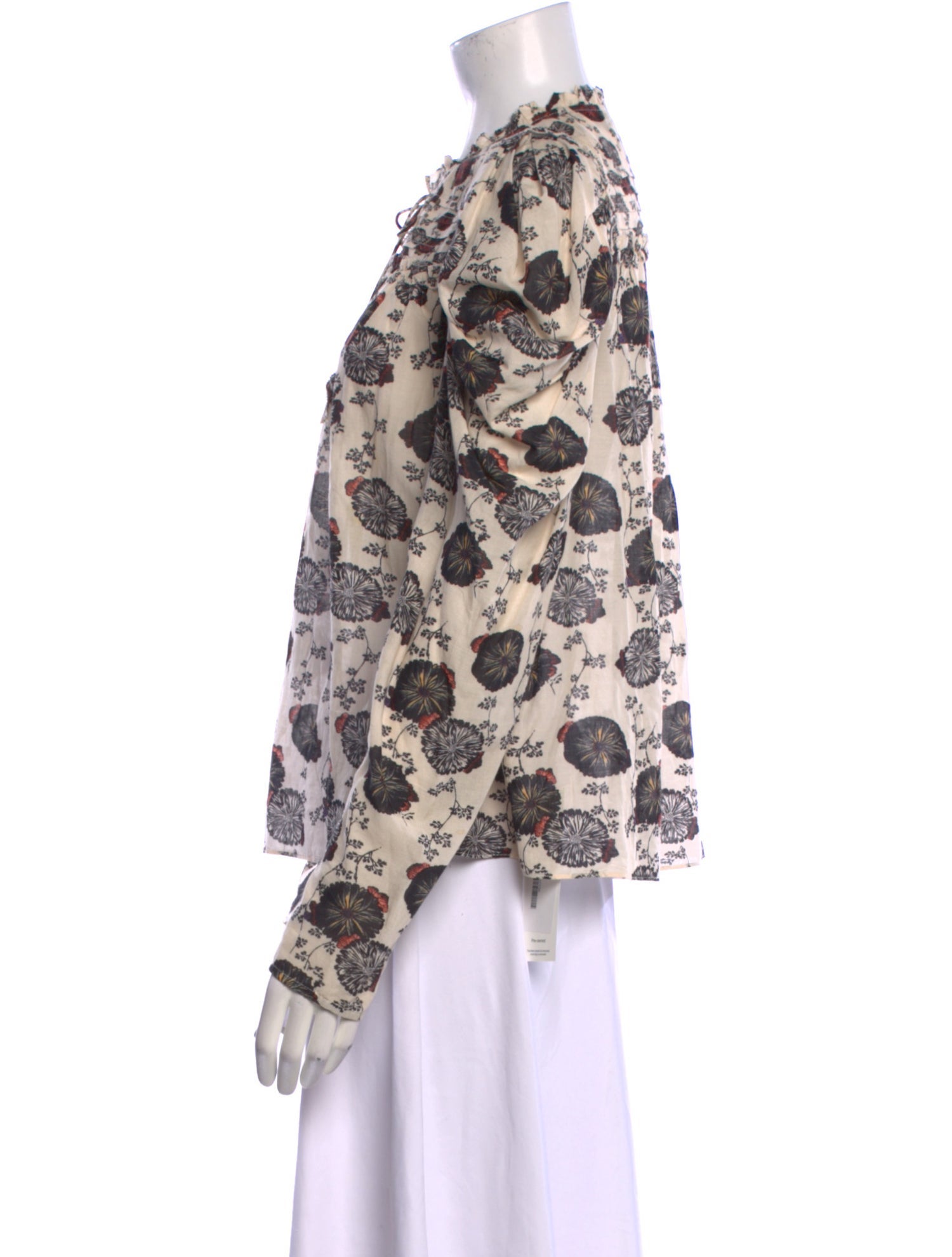 Ulla Johnson Floral Print Mock Neck Blouse