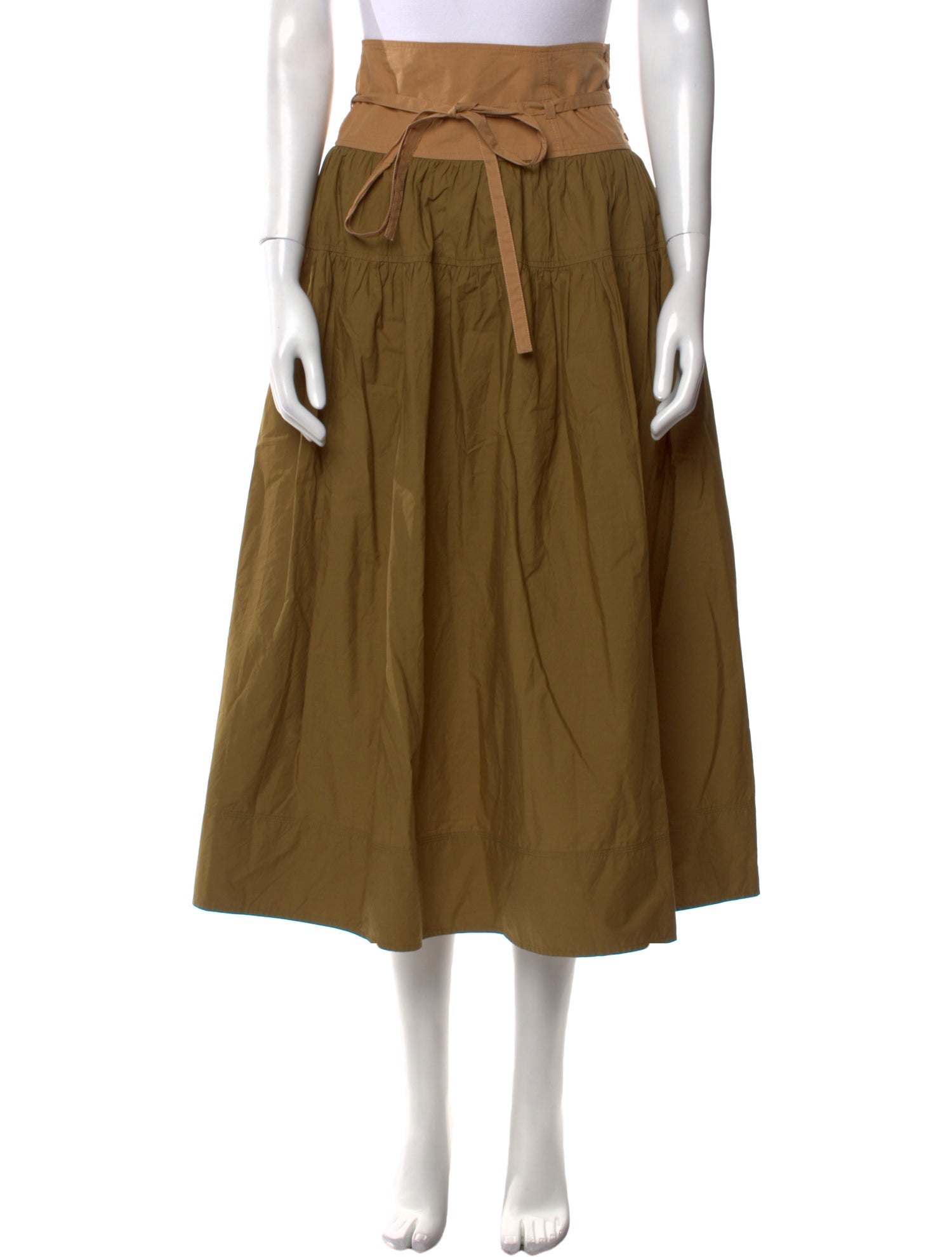 Ulla Johnson Pleated Accents Midi Length Skirt w/ Tags