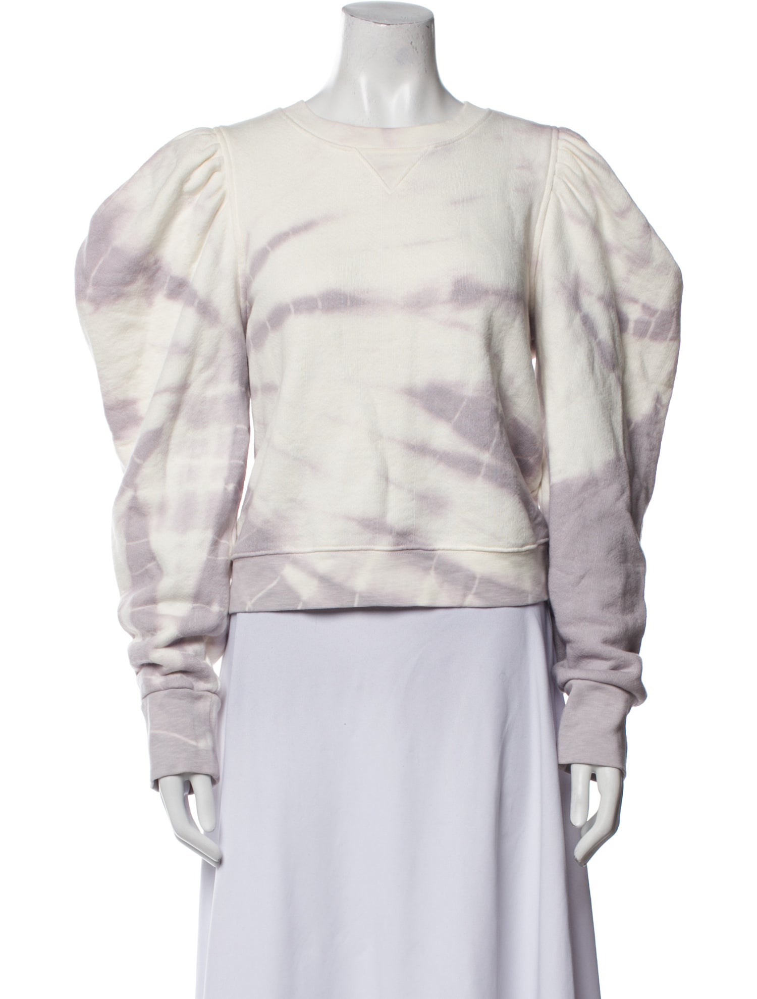 Ulla Johnson Tie-Dye Print Bateau Neckline Sweatshirt