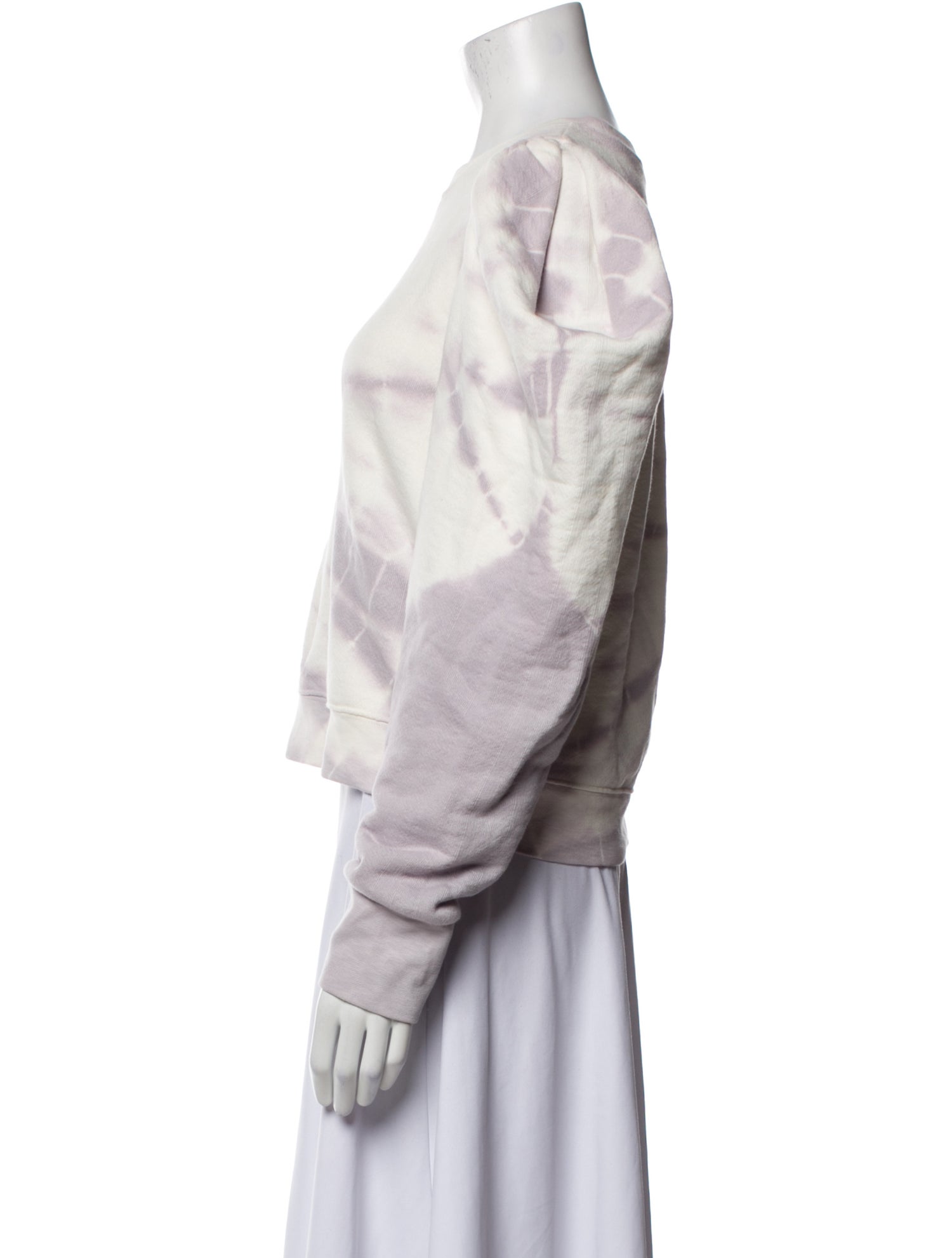 Ulla Johnson Tie-Dye Print Bateau Neckline Sweatshirt