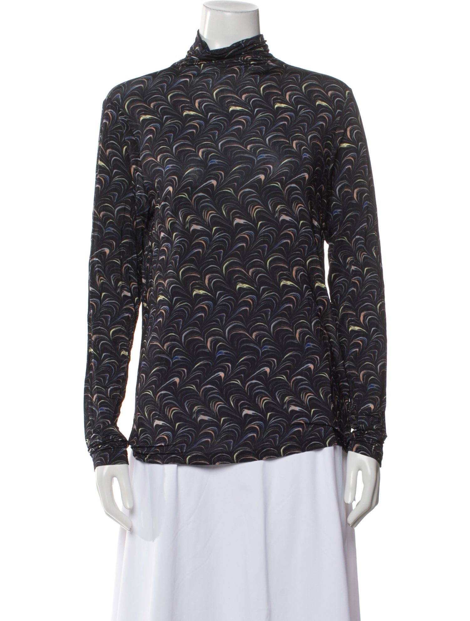 Ulla Johnson Printed Mock Neck Blouse