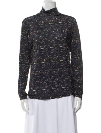 Ulla Johnson Printed Mock Neck Blouse