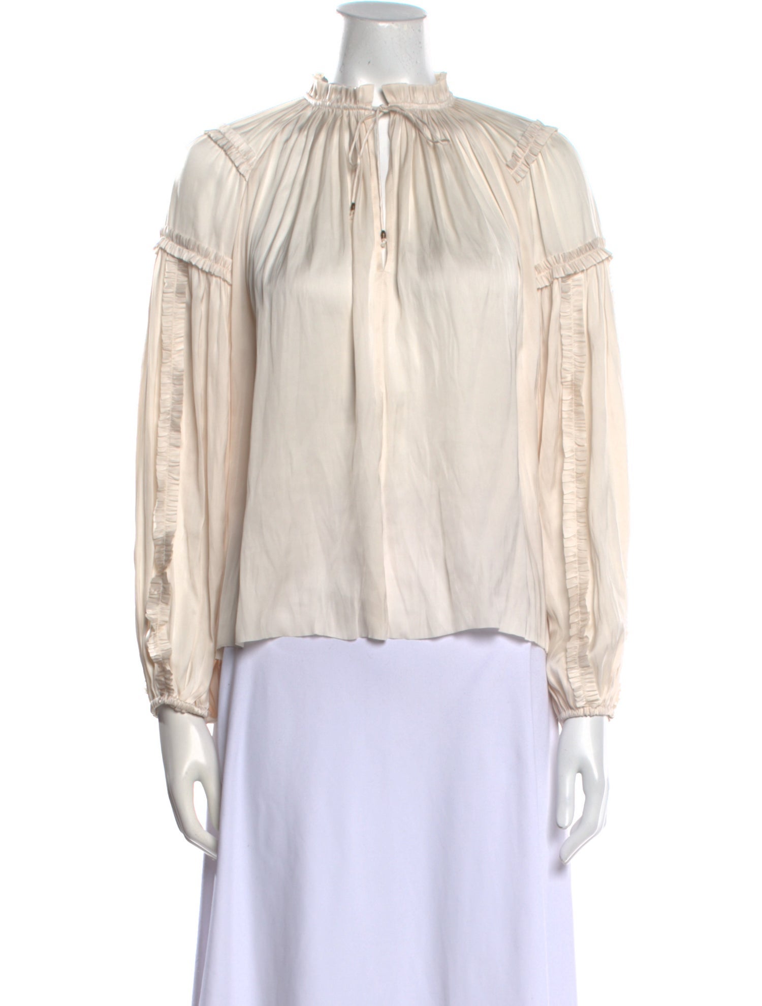 Ulla Johnson Mock Neck Long Sleeve Blouse