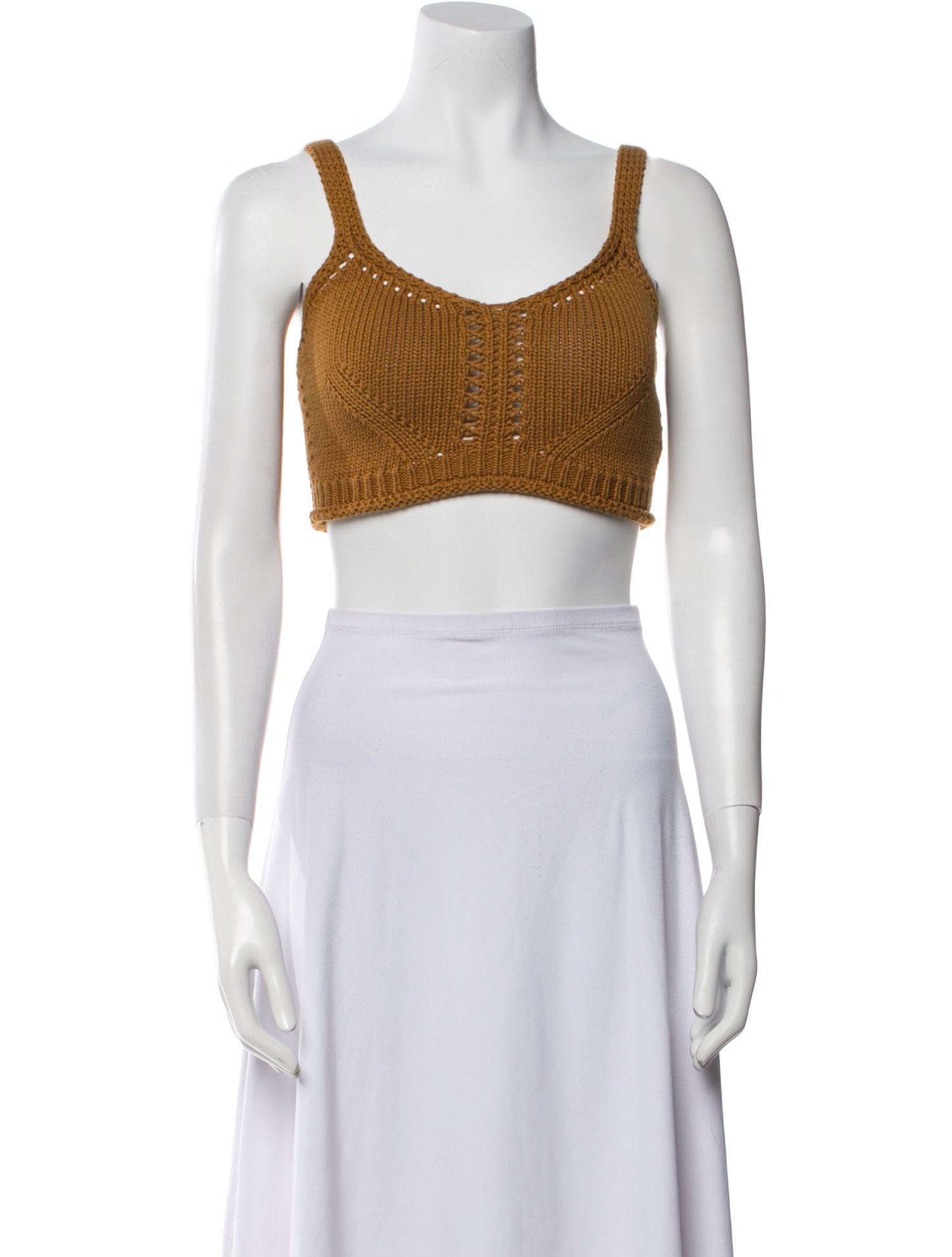 Ulla Johnson Scoop Neck Sleeveless Crop Top