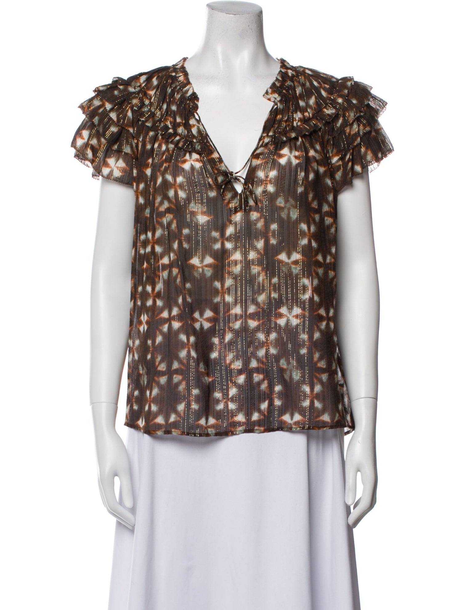 Ulla Johnson Silk Printed Blouse