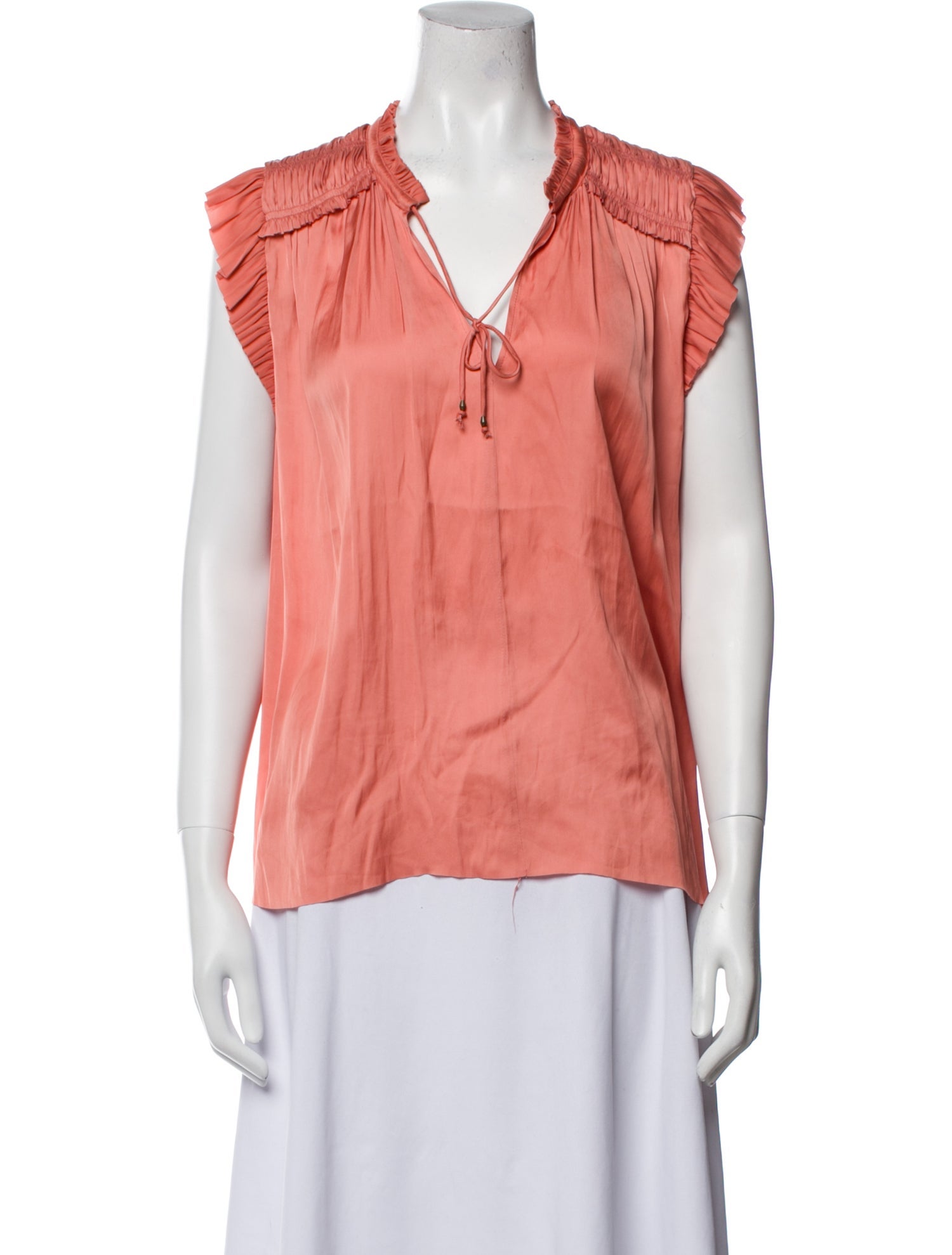 Ulla Johnson V-Neck Short Sleeve Blouse