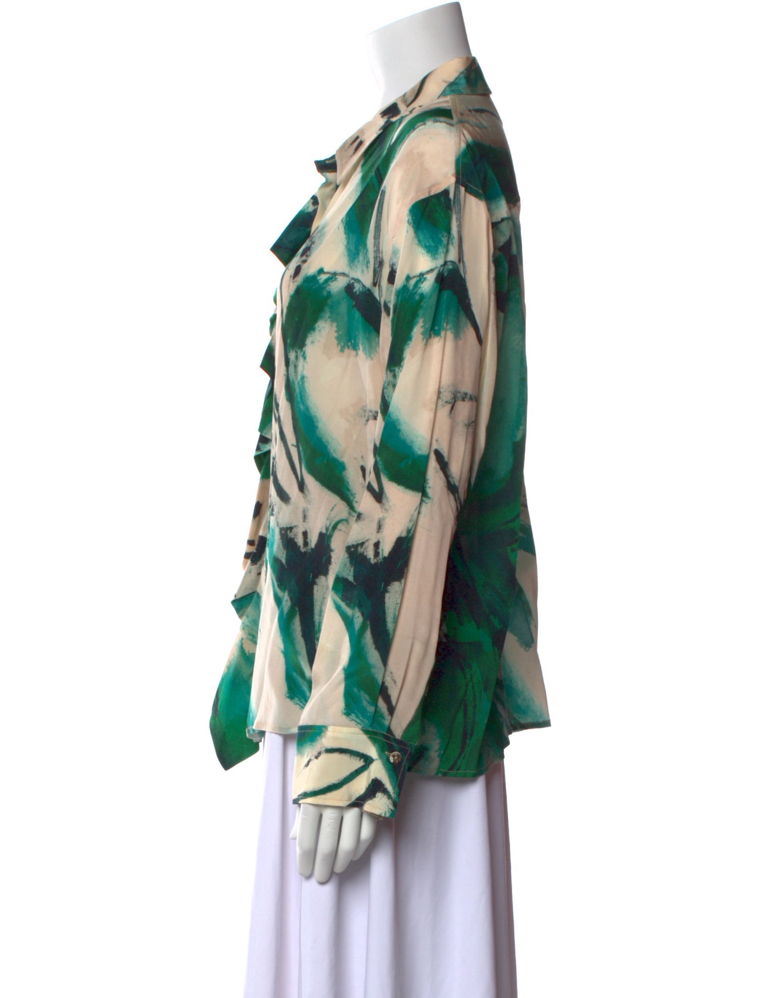 Ulla Johnson Silk Printed Button-Up Top