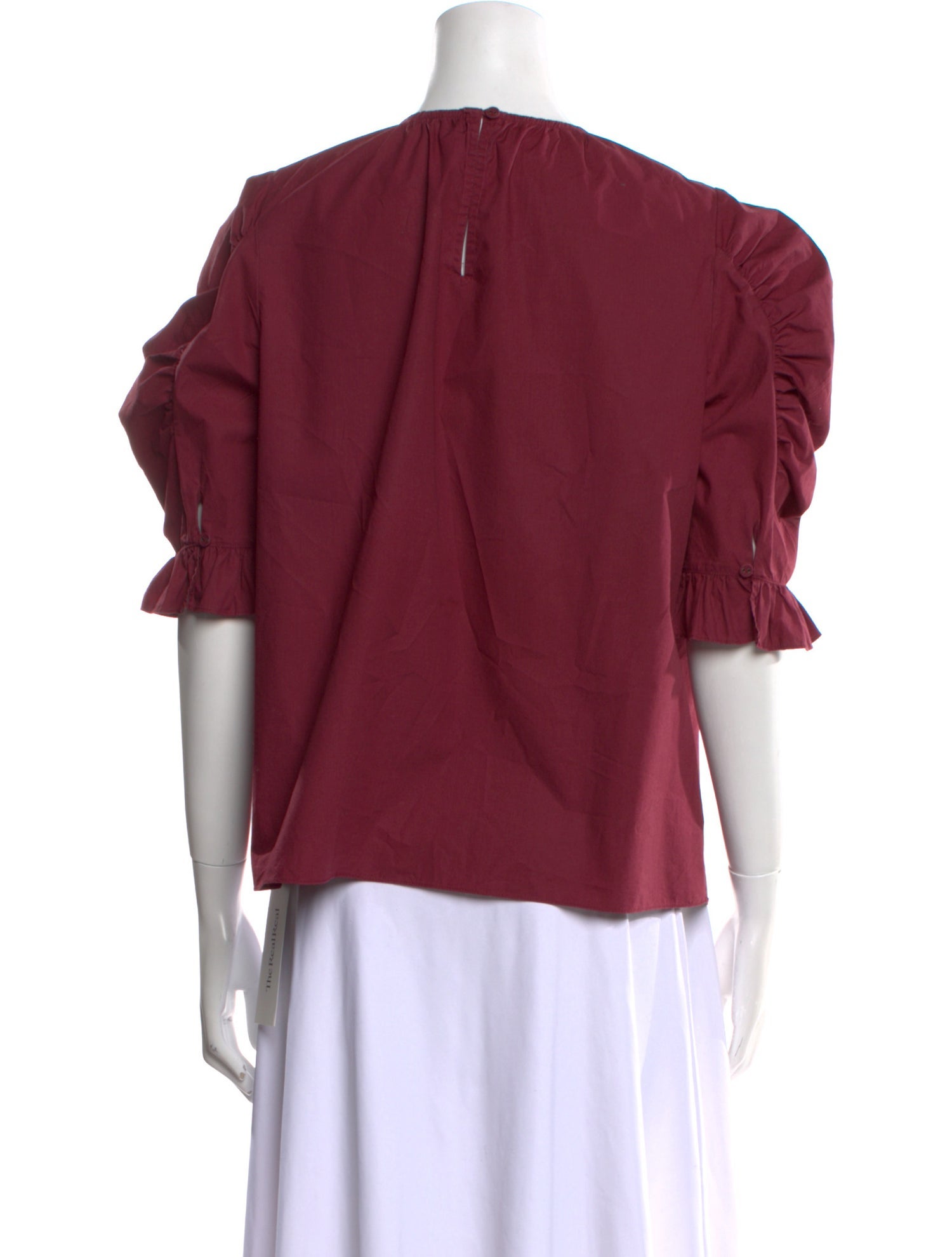 Ulla Johnson Crew Neck Three-Quarter Sleeve Blouse