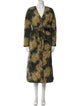 Ulla Johnson Silk Printed Faux Fur Coat