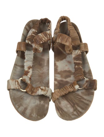 Ulla Johnson Leather Animal Print Slingback Sandals