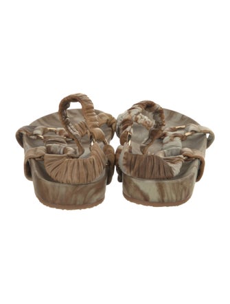 Ulla Johnson Leather Animal Print Slingback Sandals