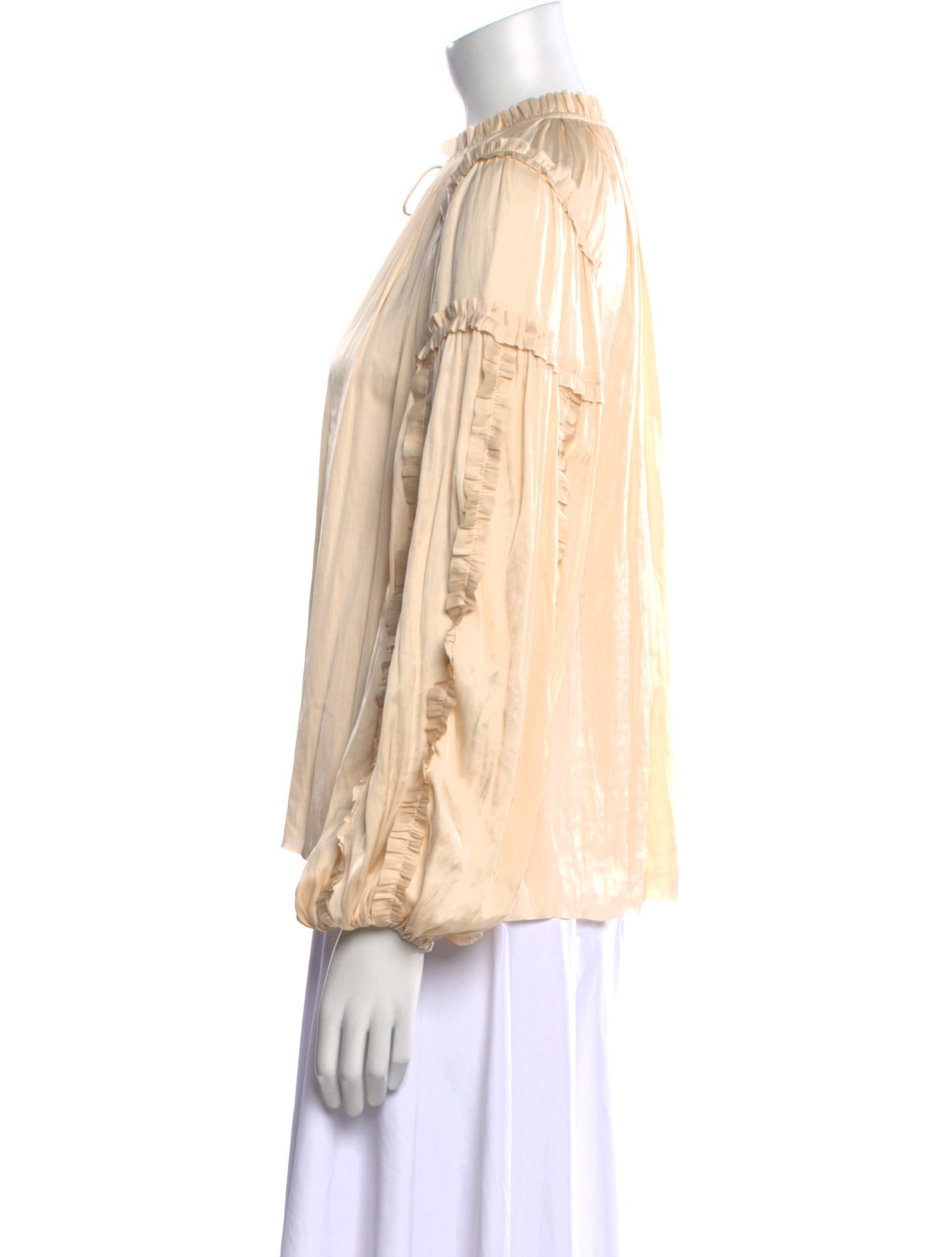 Ulla Johnson Mock Neck Long Sleeve Blouse