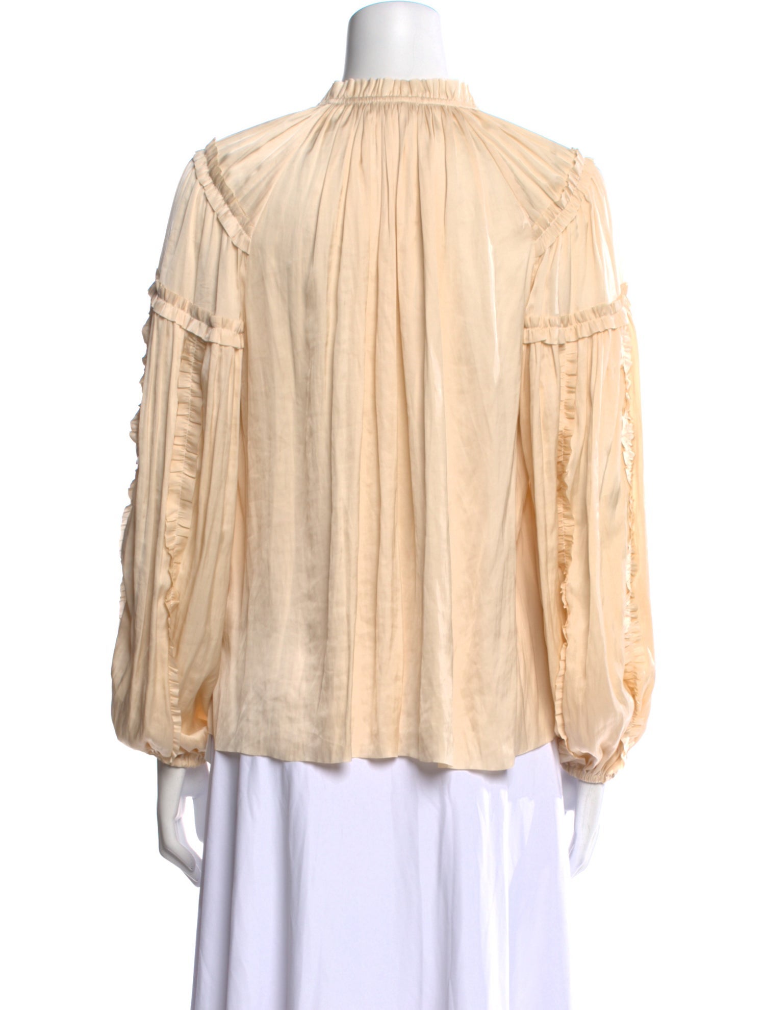 Ulla Johnson Mock Neck Long Sleeve Blouse