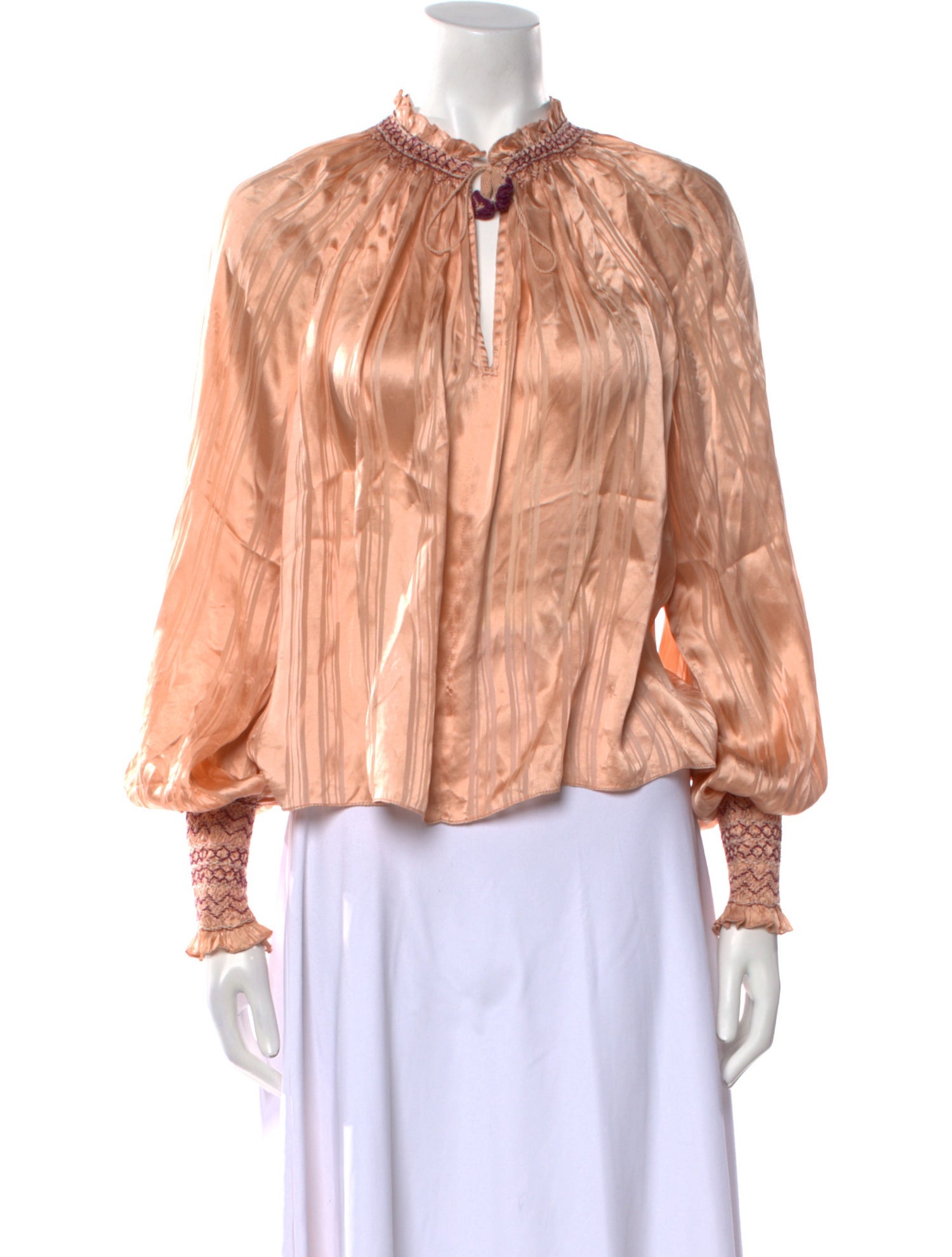 Ulla Johnson Silk Mock Neck Blouse