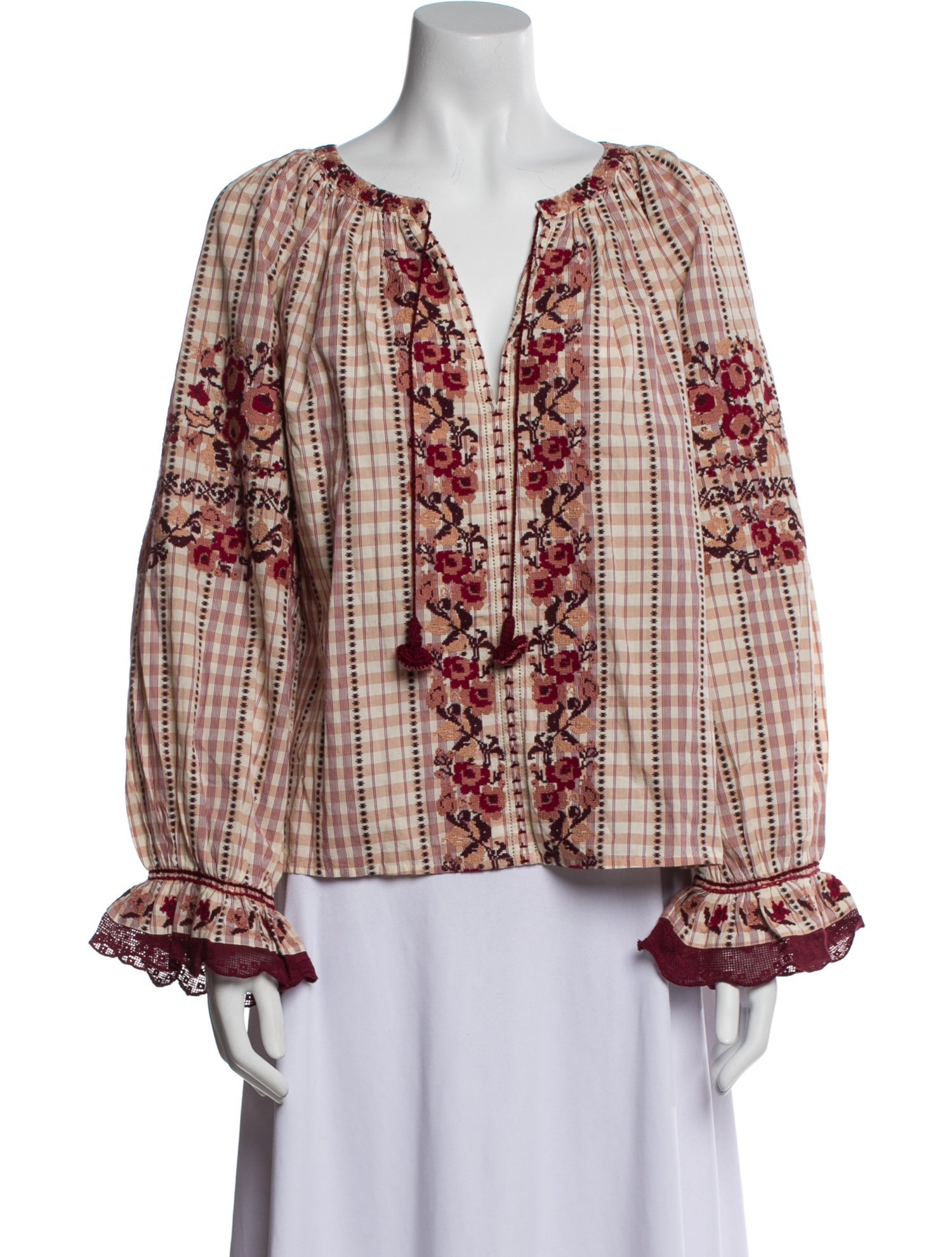 Ulla Johnson Printed V-Neck Blouse