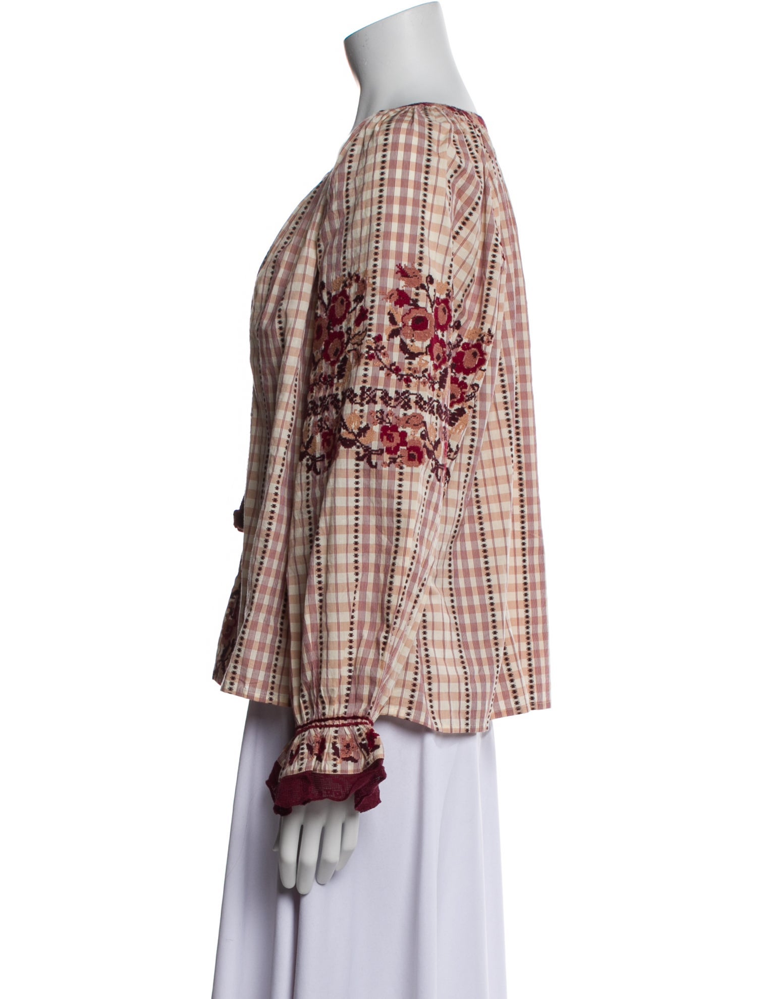 Ulla Johnson Printed V-Neck Blouse