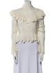Ulla Johnson Lace Pattern Mock Neck Blouse