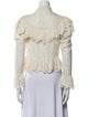 Ulla Johnson Lace Pattern Mock Neck Blouse