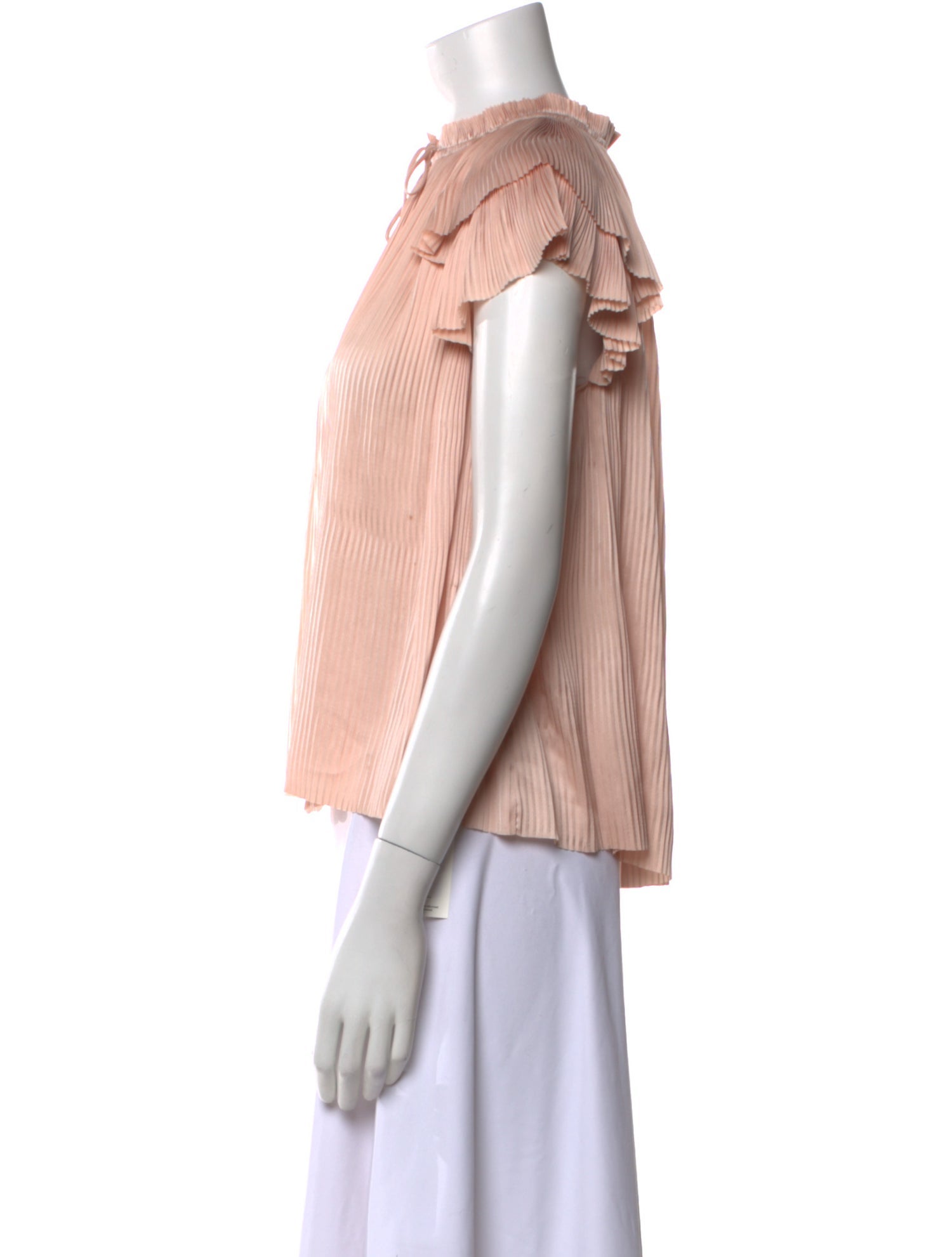 Ulla Johnson Tie Neck Short Sleeve Blouse