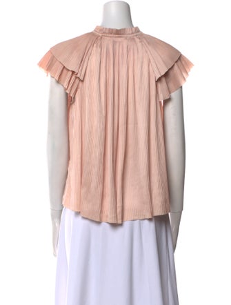 Ulla Johnson Tie Neck Short Sleeve Blouse