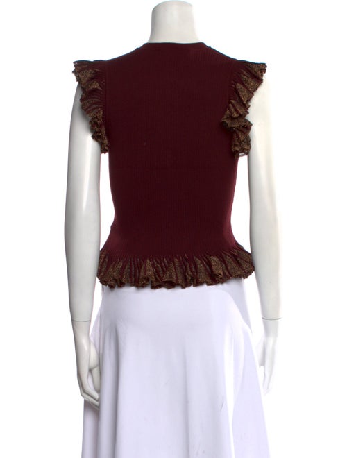 Ulla Johnson Crew Neck Sleeveless Crop Top