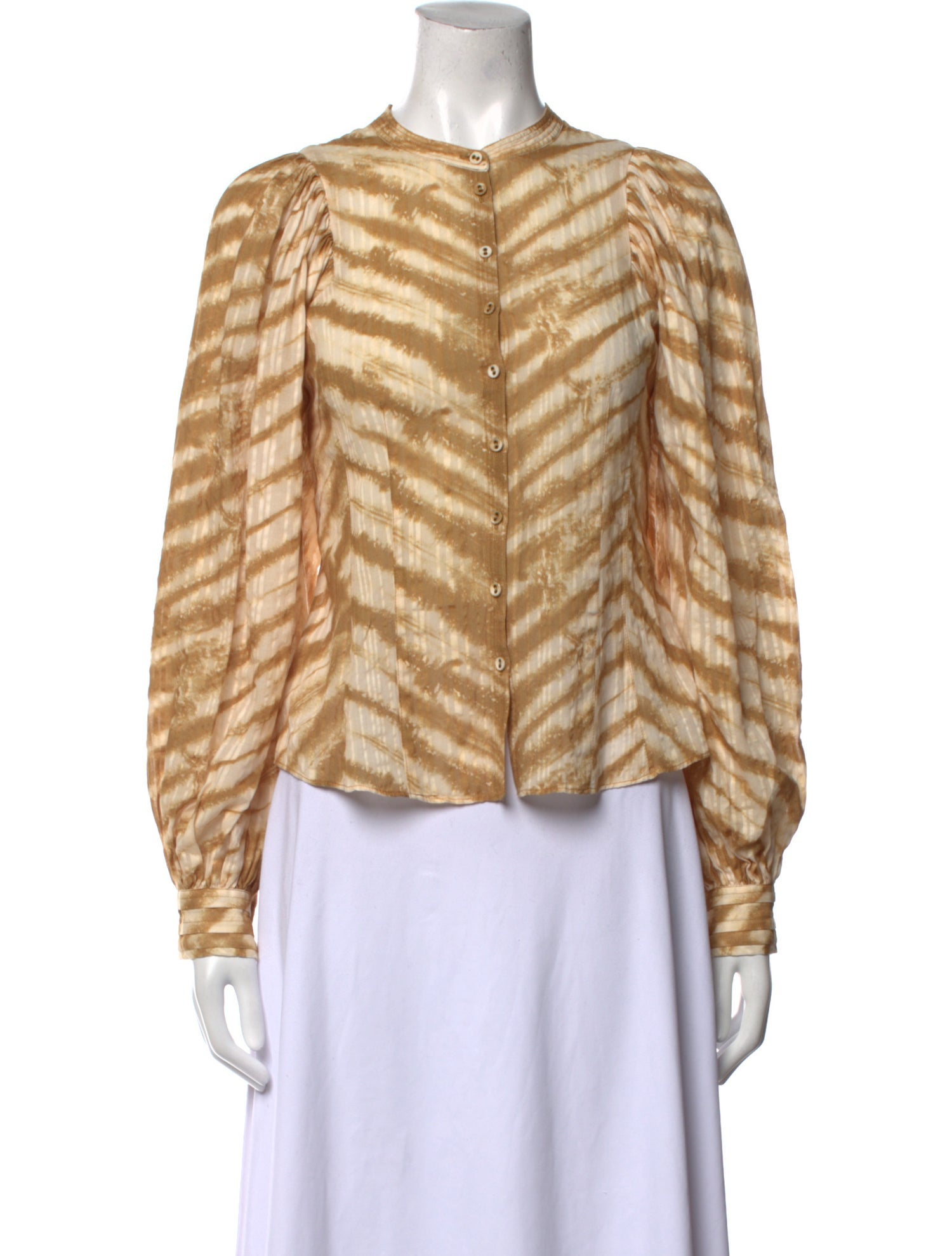 Ulla Johnson Animal Print Crew Neck Blouse