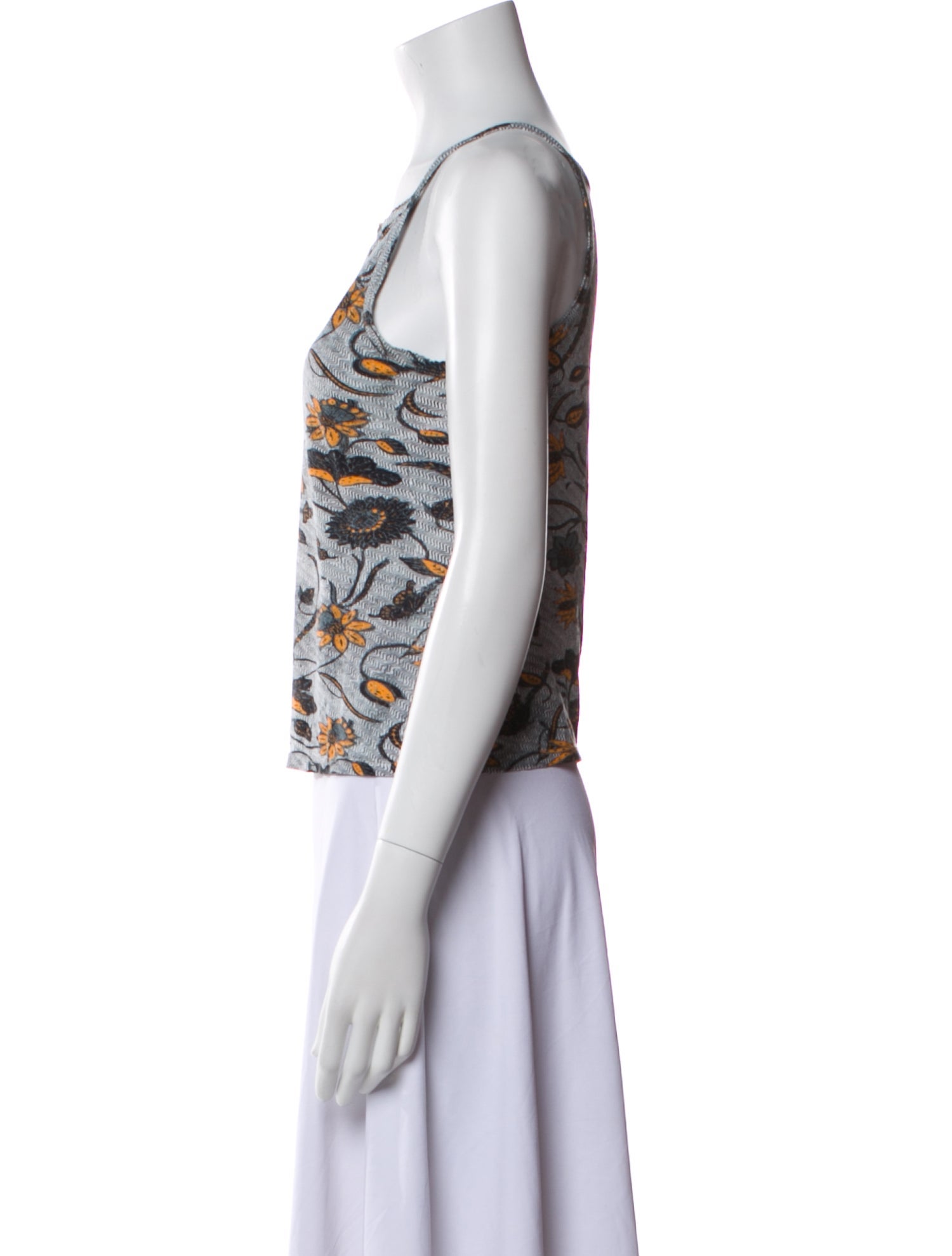 Ulla Johnson Printed Square Neckline Top