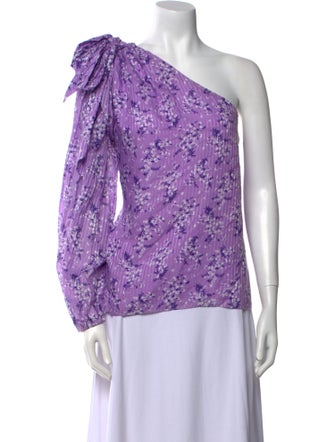 Ulla Johnson Floral Print One-Shoulder Top