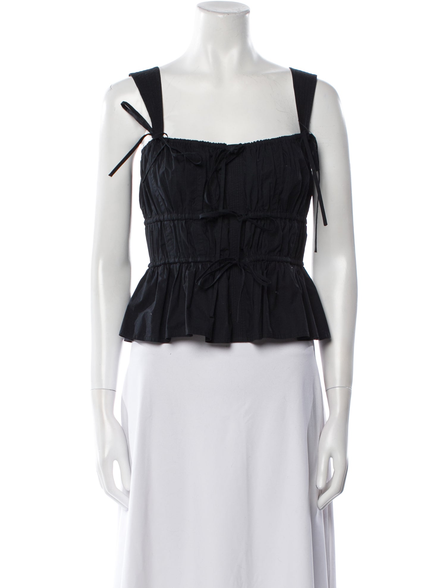 Ulla Johnson Square Neckline Sleeveless Crop Top
