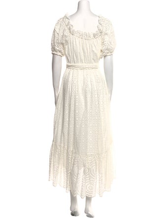 Ulla Johnson Square Neckline Midi Length Dress