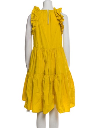 Ulla Johnson Mock Neck Knee-Length Dress